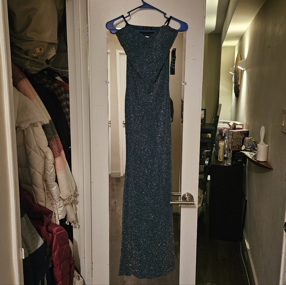 Trixxi Strapless Teal Gown (M)